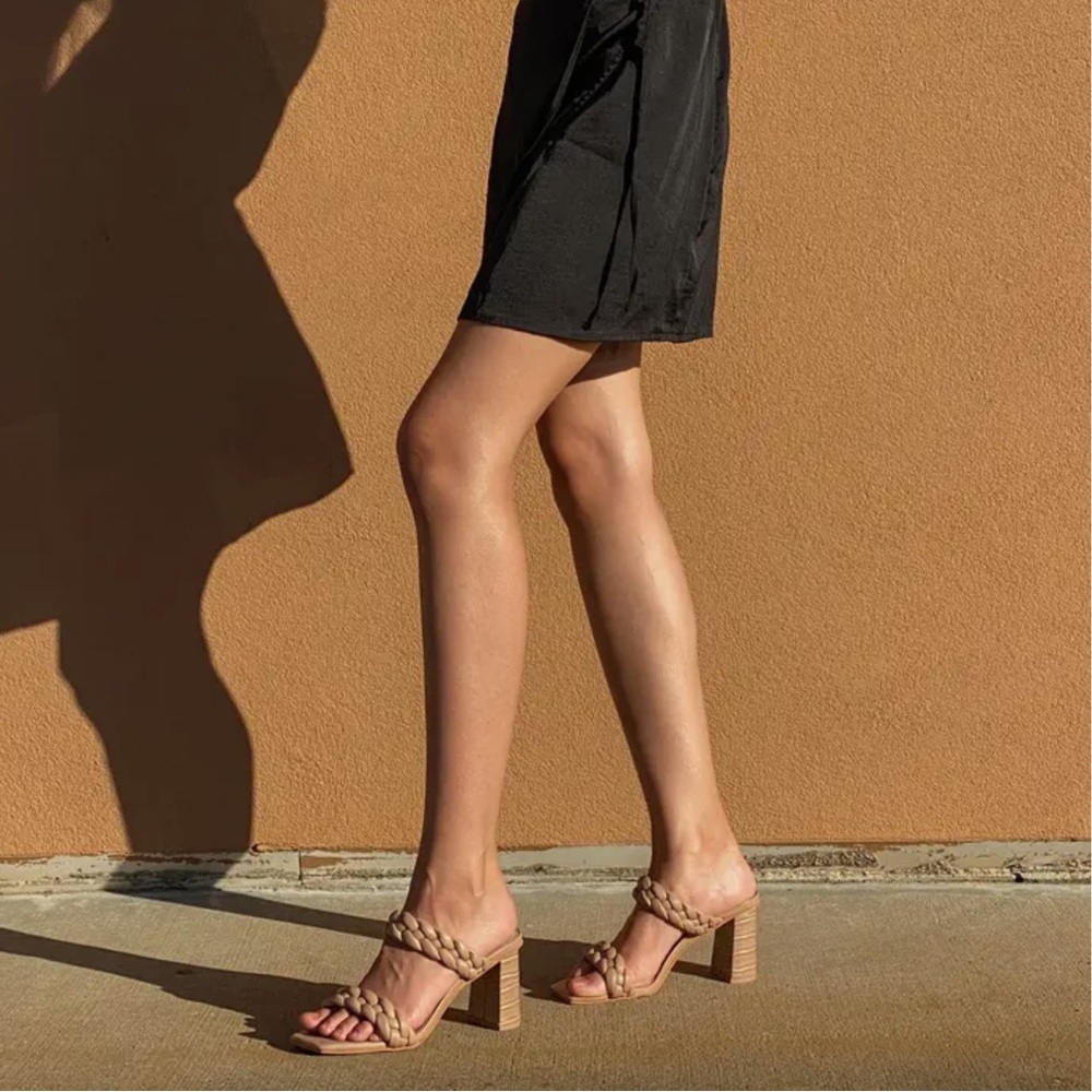 Dolce Vita Braided Sandals with Croc Heels